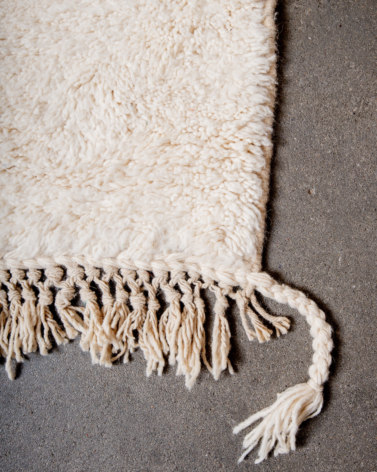Modern, designer, handcrafted Berber rug from Morocco. Beniourain carpet with beautiful colours and patterns and fluffy wool texture.